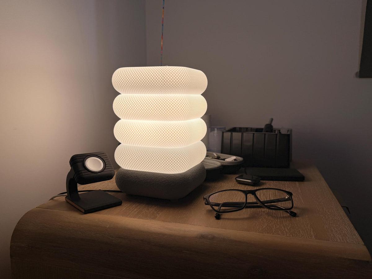 Textured LED Table Lamp - Modern Home Accent Light