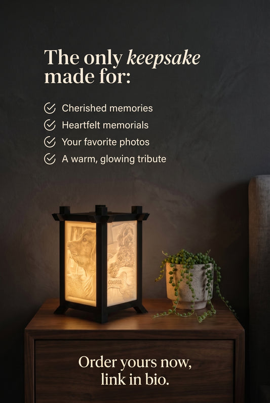 AuraKeep – Custom 3D Photo Lithophane Abajour