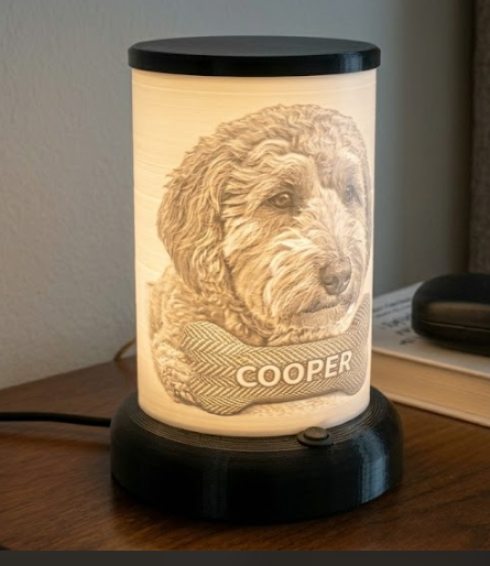 AuraKeep – Custom 3D Photo Lithophane Abajour
