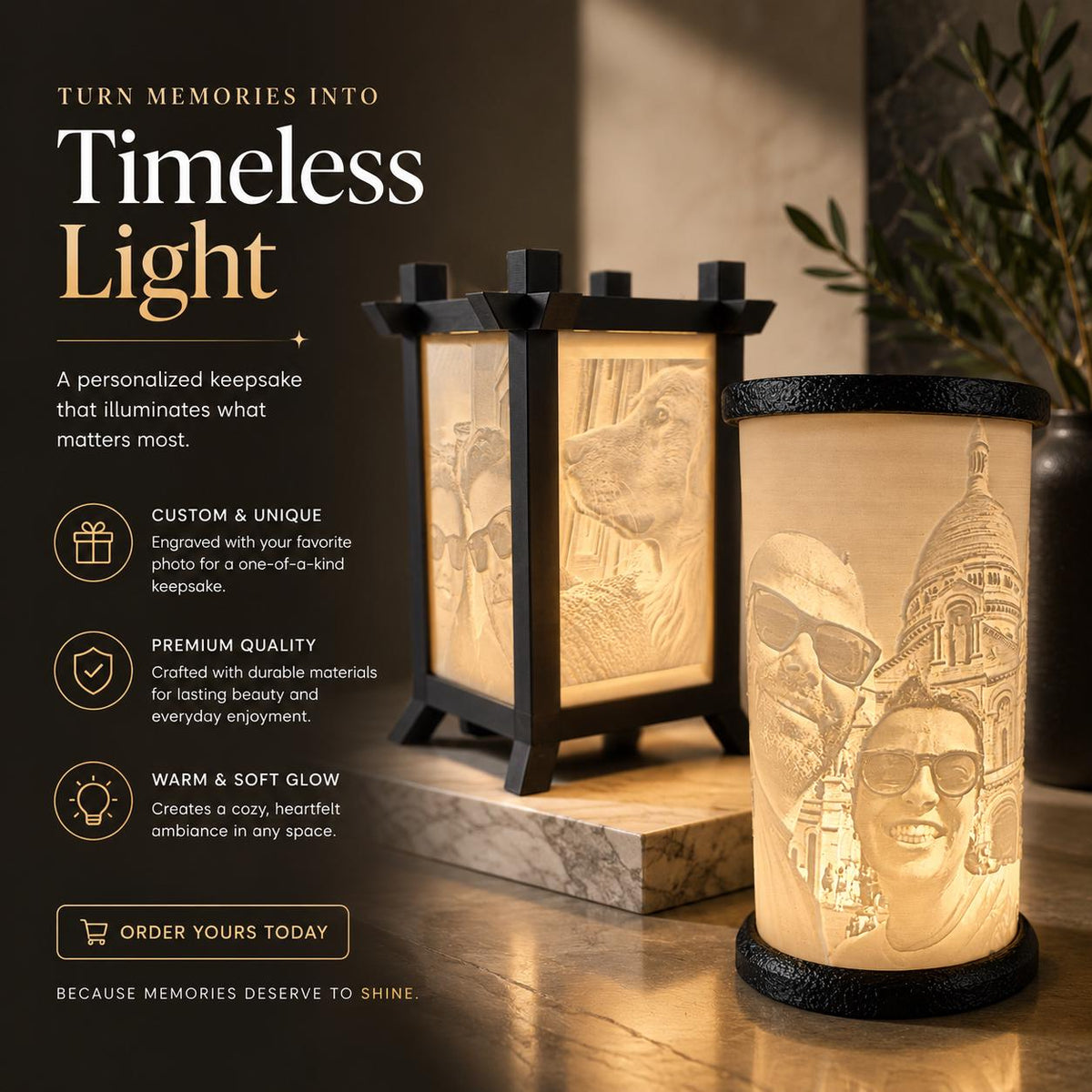 Lithophane Photo Light - NEW STORE - Low Price until 30th Jun