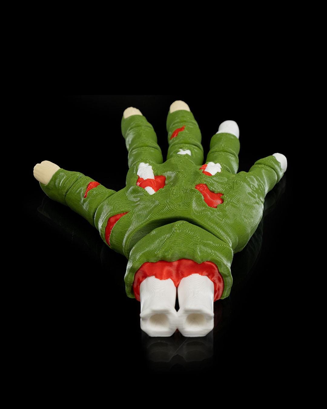 Articulated Zombie Hand - 3D Printed Creepy Fidget Toy &Halloween Decor
