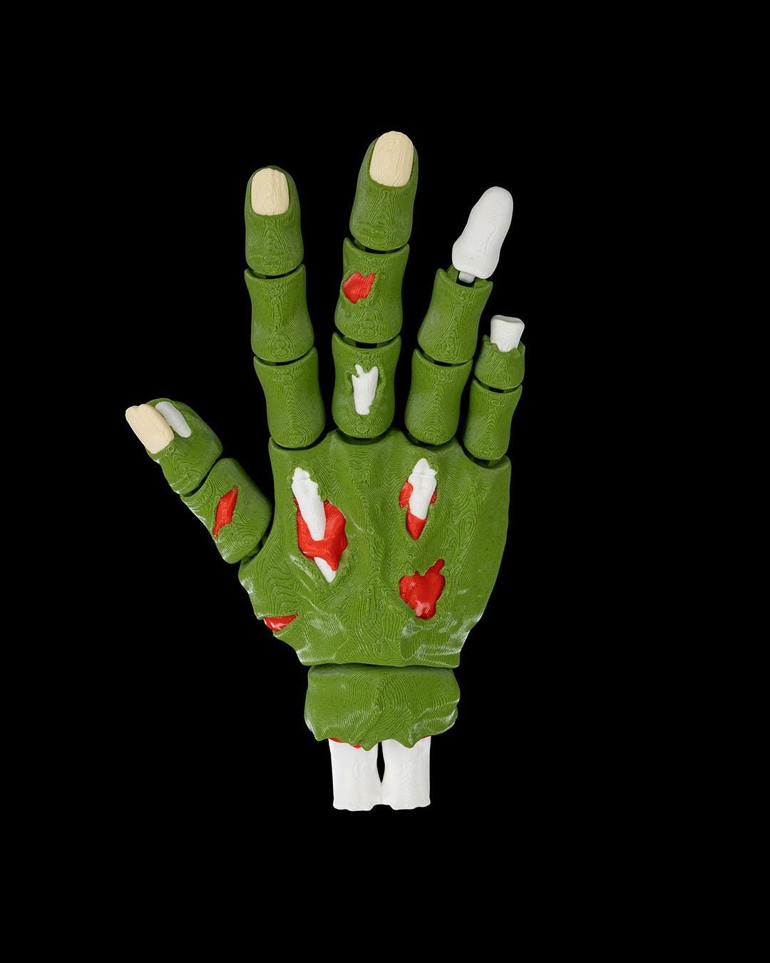 Articulated Zombie Hand - 3D Printed Creepy Fidget Toy &Halloween Decor