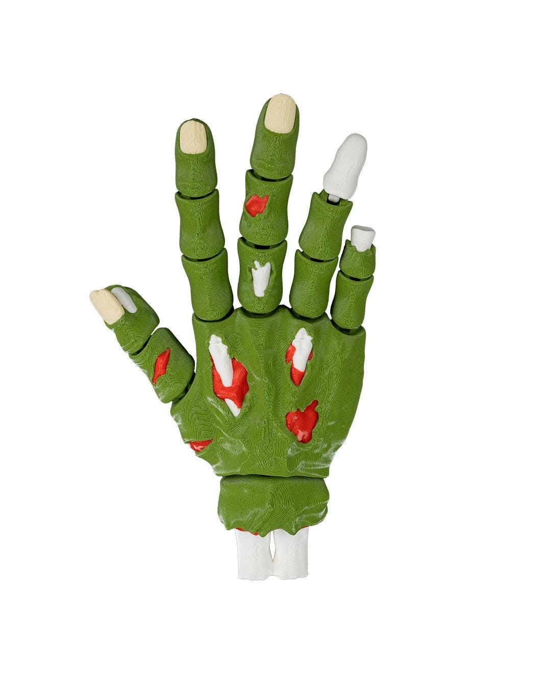 Articulated Zombie Hand - 3D Printed Creepy Fidget Toy &Halloween Decor