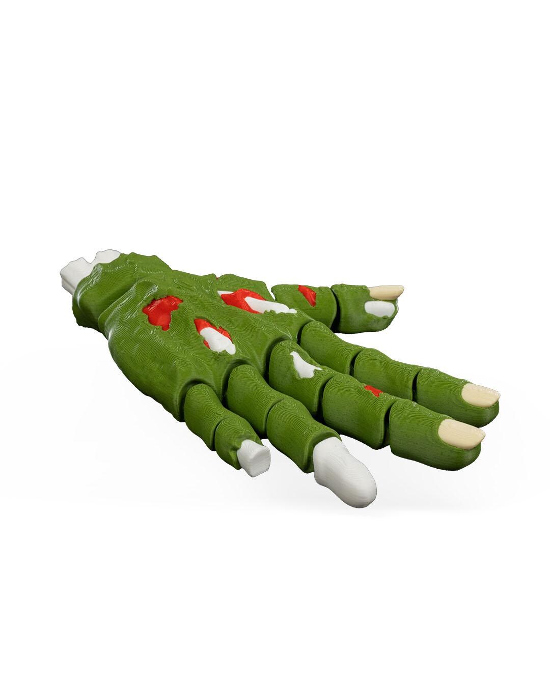 Articulated Zombie Hand - 3D Printed Creepy Fidget Toy &Halloween Decor