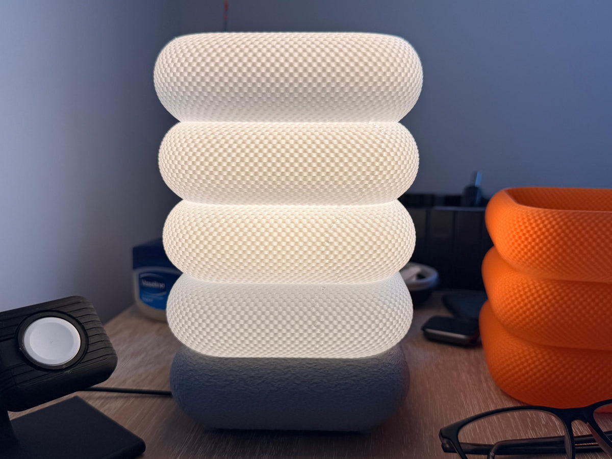 Textured LED Table Lamp - Modern Home Accent Light